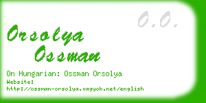orsolya ossman business card